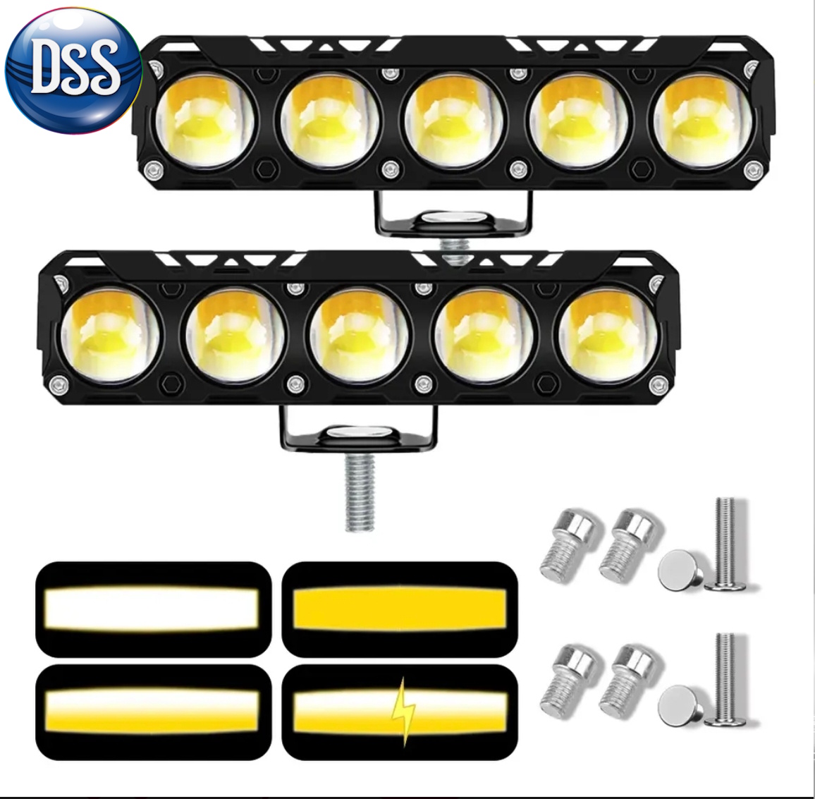 Par de Barras De Luz Led Antiniebla Exploradoras De 5 Lupas